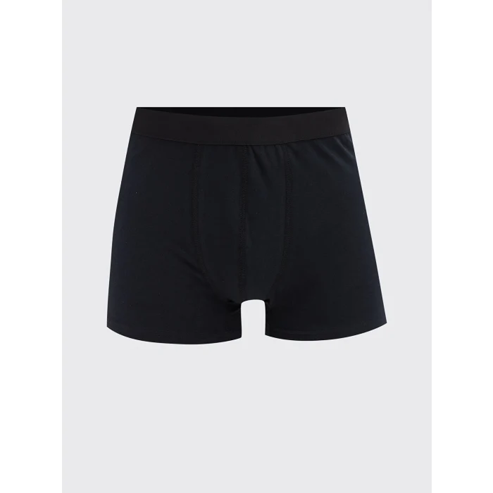 LC WAIKIKI Siyah Rahat Kalıp Pamuklu Esnek Erkek Boxer 3lü