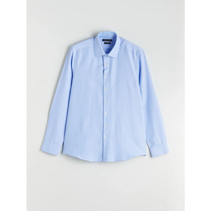 LCW BUSINESS Mavi Slim Fit Uzun Kollu Oxford Erkek Gömlek