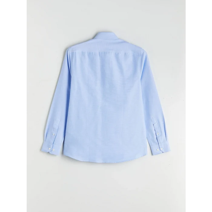 LCW BUSINESS Mavi Slim Fit Uzun Kollu Oxford Erkek Gömlek