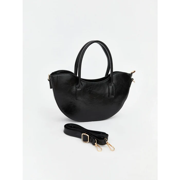 LCW ACCESSORIES Siyah Suni Deri Kadın Omuz Çantası