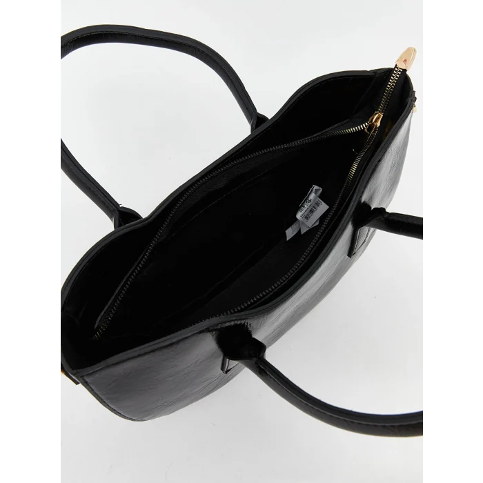 LCW ACCESSORIES Siyah Suni Deri Kadın Omuz Çantası