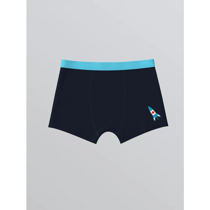 LCW Kids Gri Baskılı Erkek Çocuk Boxer 3lü