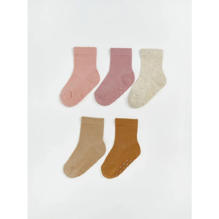 LCW baby Lila Basic Kız Çocuk Soket Çorap 5li