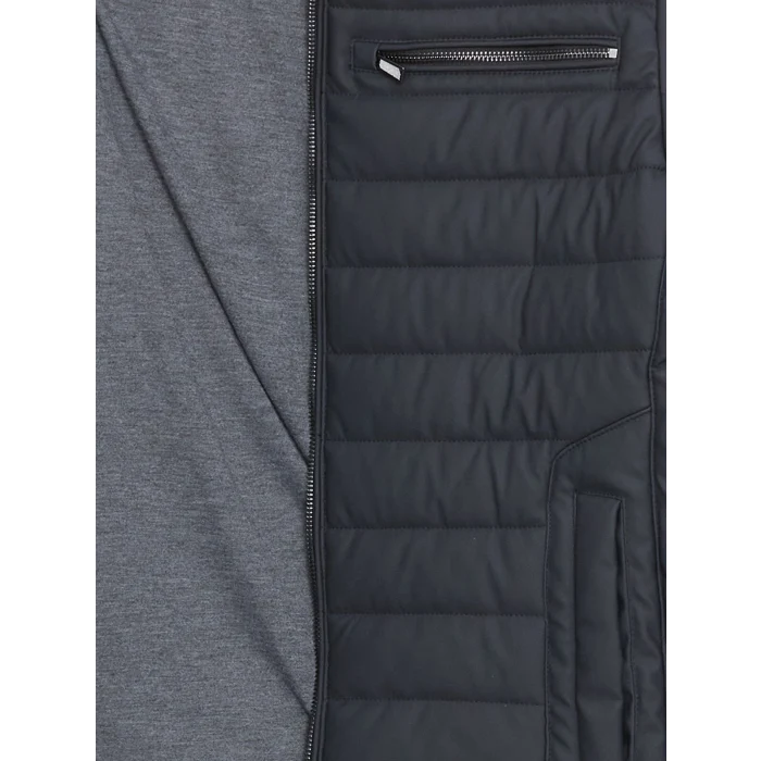 LCWAIKIKI Classic Antrasit Standart Kalıp Dik Yaka Erkek Deri Görünümlü Mont