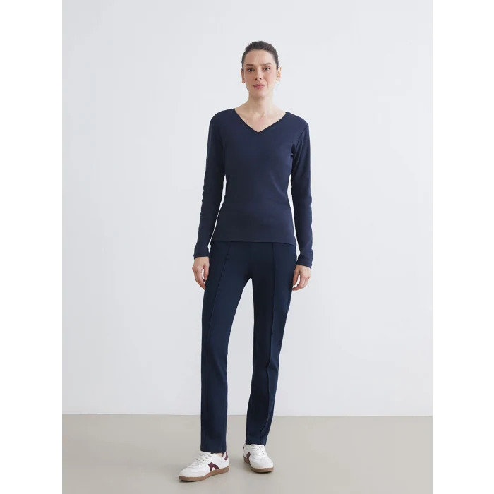 LCWAIKIKI Classic Lacivert Beli Lastikli Kadın Eşofman Altı