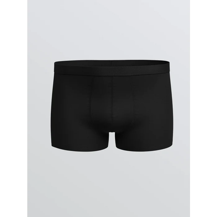 LC WAIKIKI Siyah Standart Kalıp Pamuklu Esnek Erkek Boxer 3lü