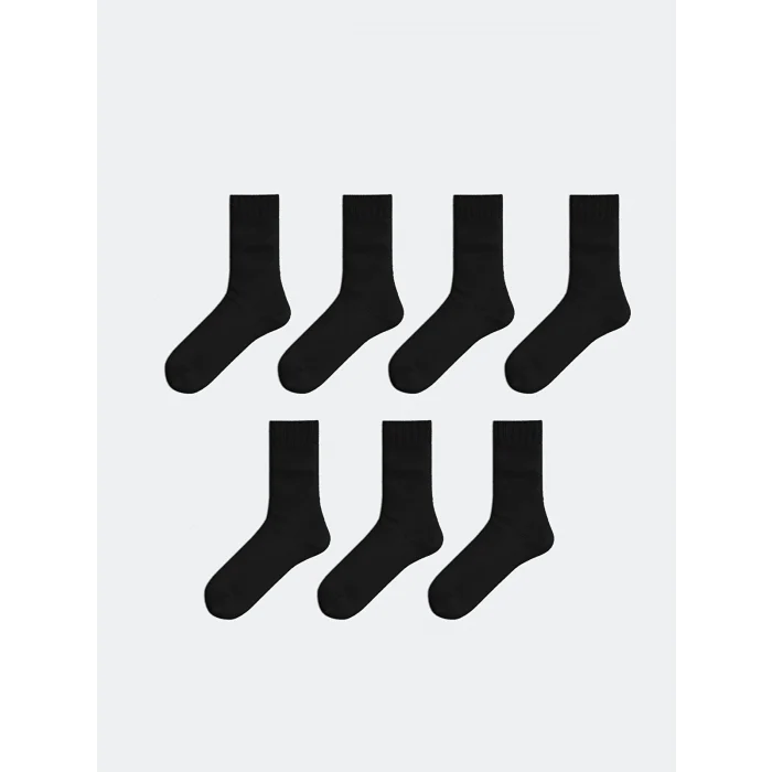 LCW ACCESSORIES Siyah Erkek Soket Çorap 7li
