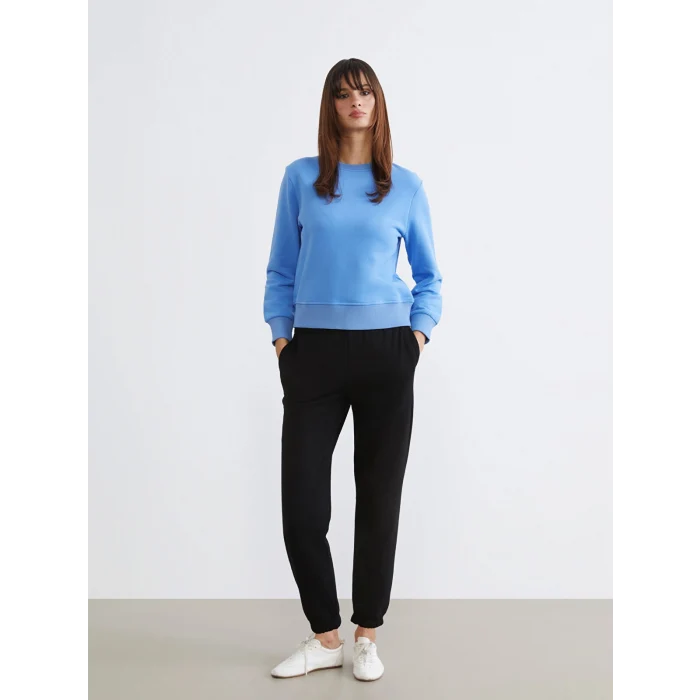 LCW Vision Siyah Beli Lastikli Kadın Kalın Jogger Eşofman Altı