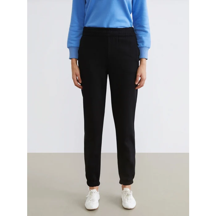 LCW Vision Siyah Beli Lastikli Kadın Kalın Jogger Eşofman Altı