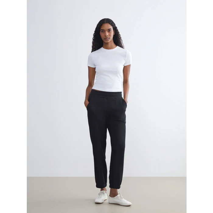 LCW Vision Siyah Beli Lastikli Kadın Jogger Eşofman Altı