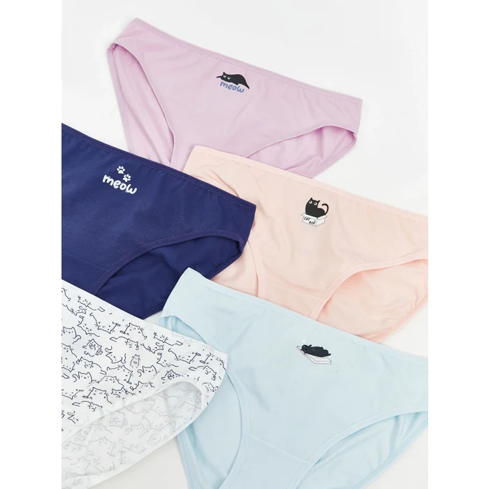 LCW Young Ekru Baskılı Bikini Külot 5li