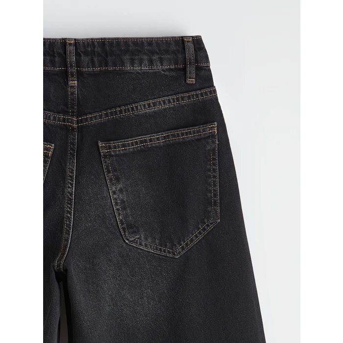 LCW Jeans Siyah Balloon Fit Kadın Jean Pantolon