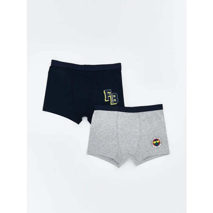 LCW Kids Lacivert Fenerbahçe Baskılı Erkek Çocuk Boxer 2li