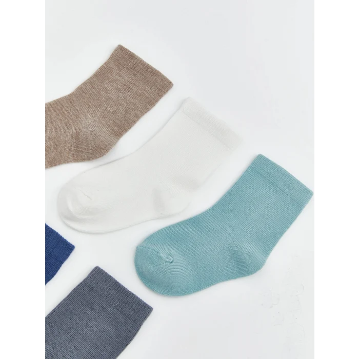 LCW baby Antrasit Basic Erkek Bebek Soket Çorap 5li