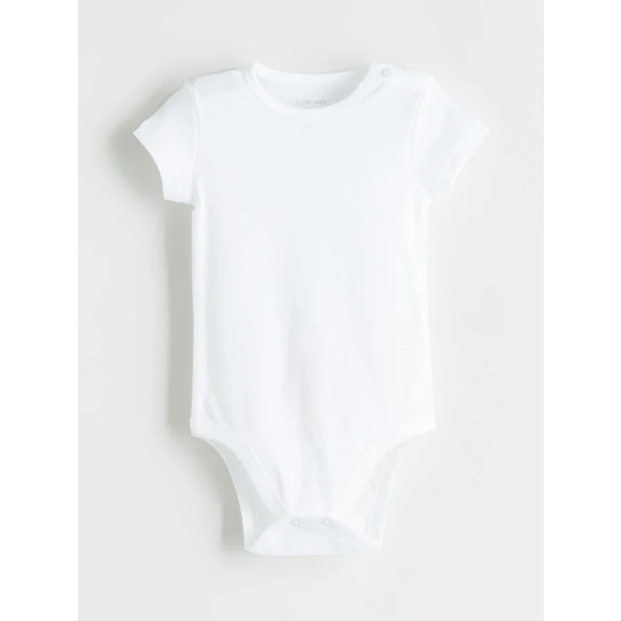 LCW baby Ekru Basic Erkek Bebek Çıtçıtlı Body 3lü