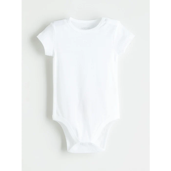 LCW baby Ekru Basic Erkek Bebek Çıtçıtlı Body 3lü