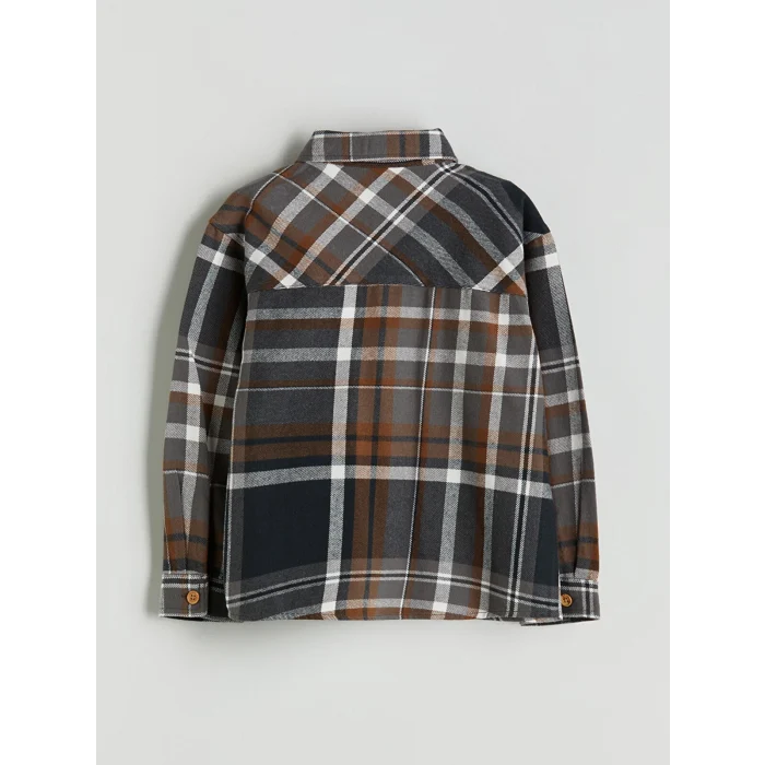 LCW Kids Antrasit Ekose Erkek Çocuk Oduncu Gömlek