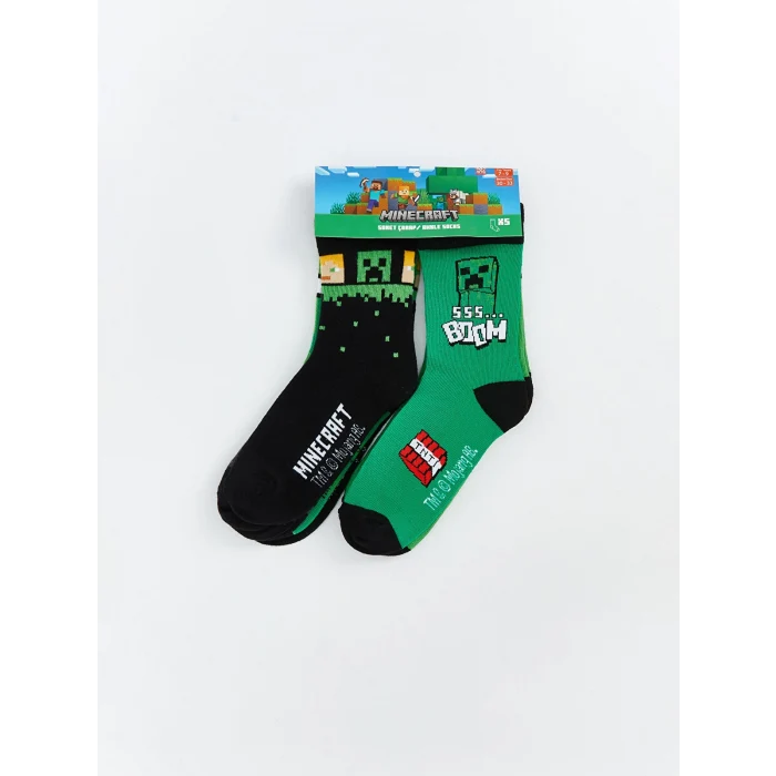 LCW Kids Karışık Minecraft Baskılı Erkek Çocuk Soket Çorap 5li