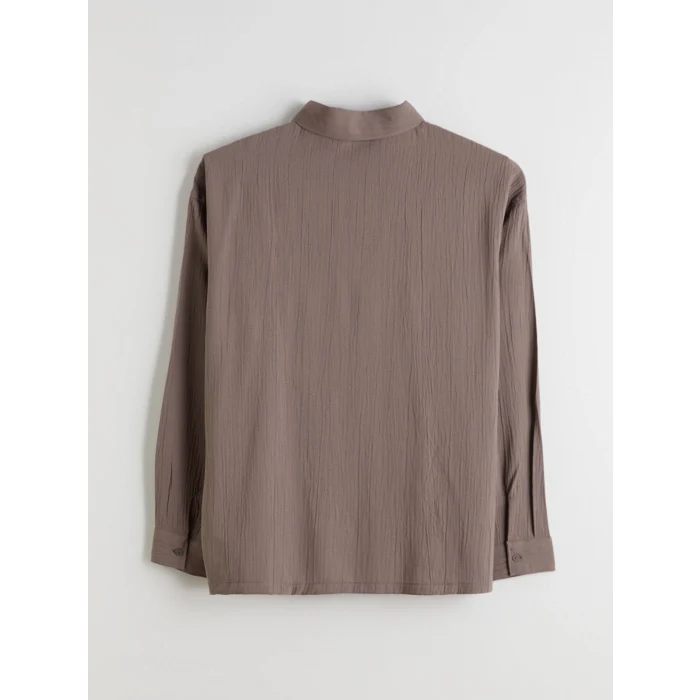 XSIDE Bej Rahat Kalıp Dokulu Erkek Gömlek