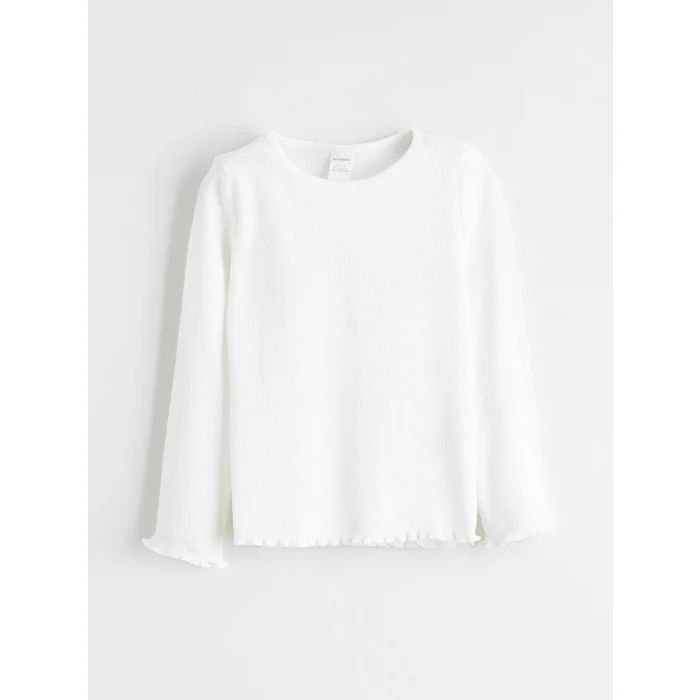 LCW Kids Pembe Bisiklet Yaka Çiçekli Kız Çocuk Elbise ve Tişört