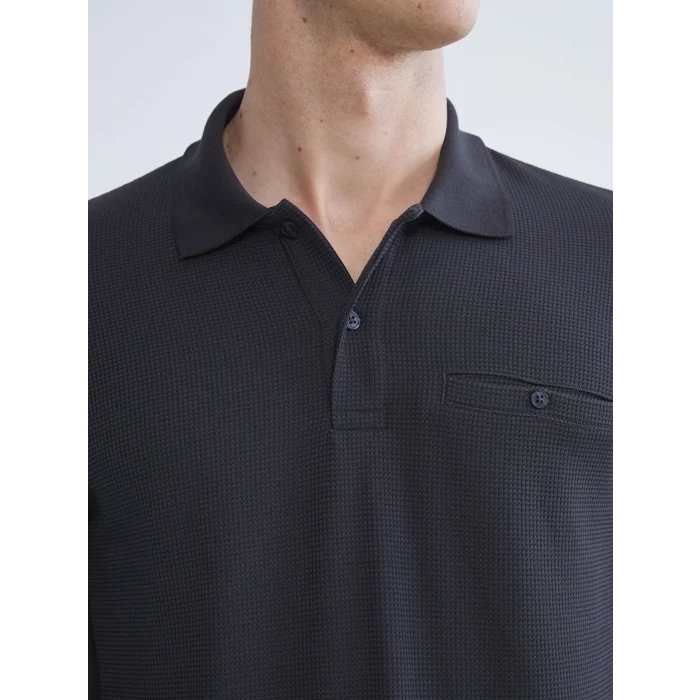 LCWAIKIKI Classic Antrasit Polo Yaka Uzun Kollu Erkek Sweatshirt