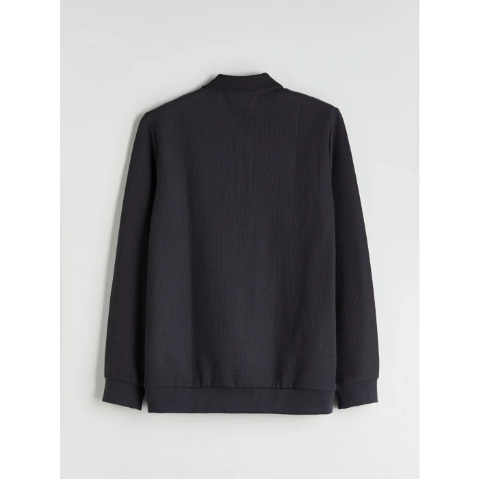 LCWAIKIKI Classic Antrasit Polo Yaka Uzun Kollu Erkek Sweatshirt