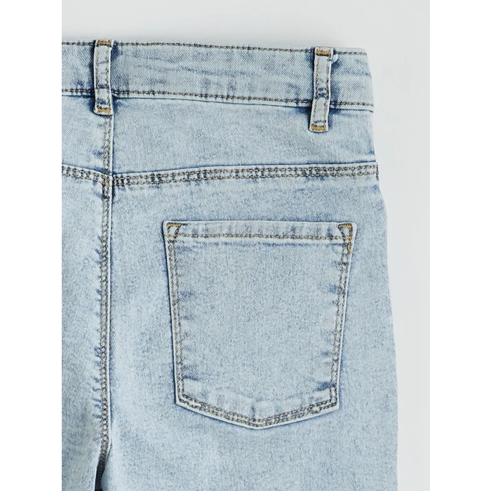 LCW Kids Mavi İspanyol Paça Kız Çocuk Jean Pantolon