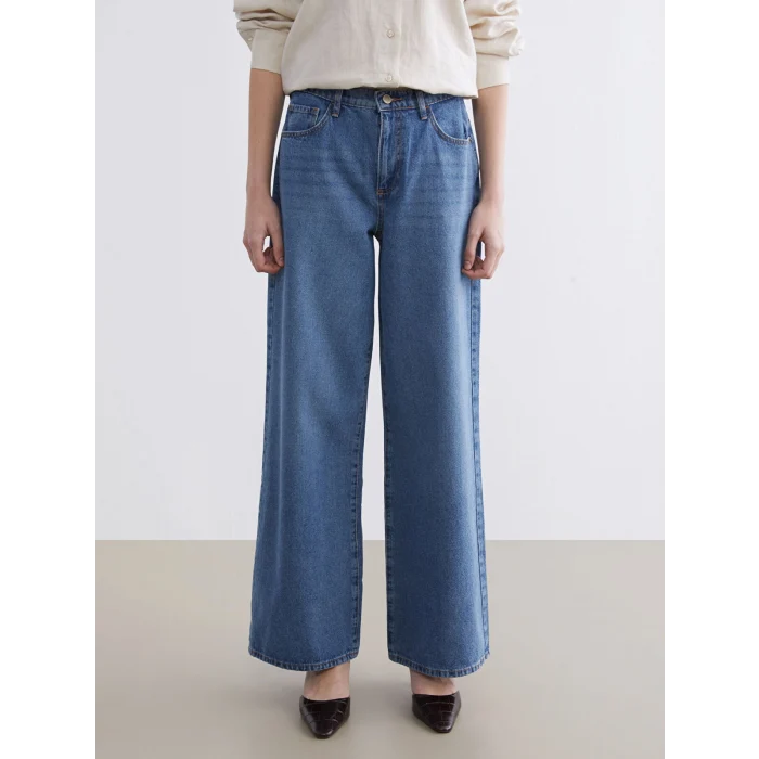 LCW Jeans İndigo Wideleg Kadın Jean Pantolon