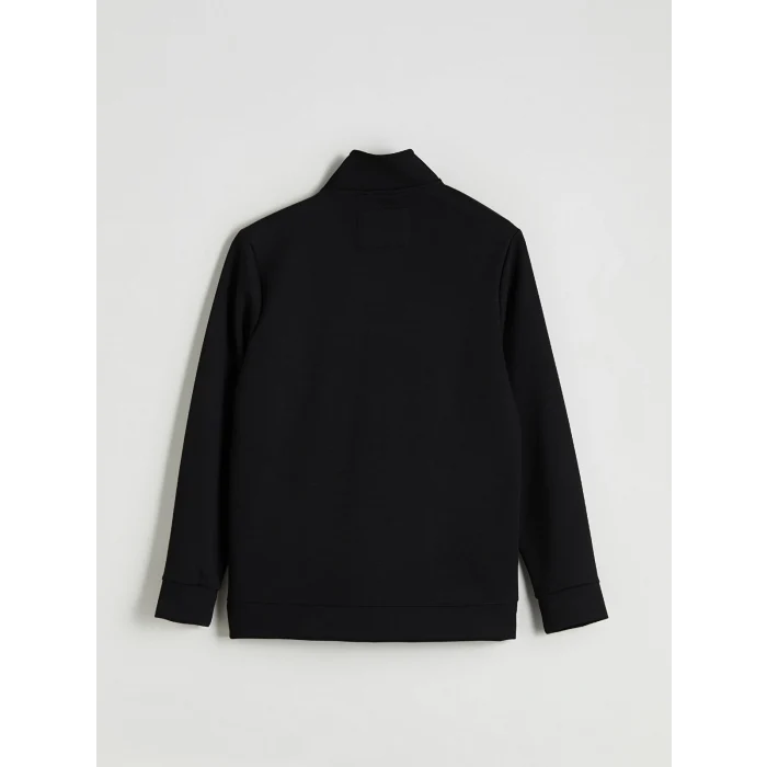 SOUTHBLUE Siyah Dik Yaka Erkek Fermuarlı Sweatshirt