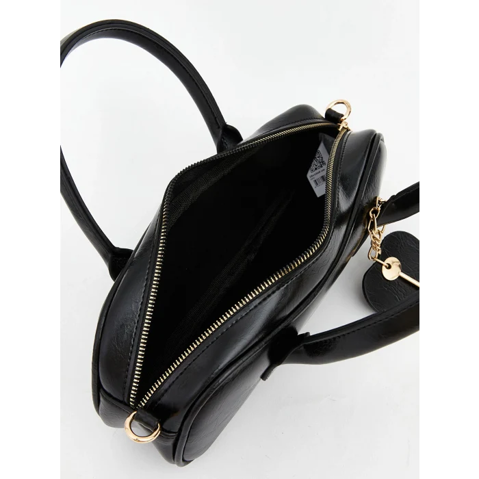 LCW ACCESSORIES Siyah Deri Görünümlü Kadın Omuz Çantası