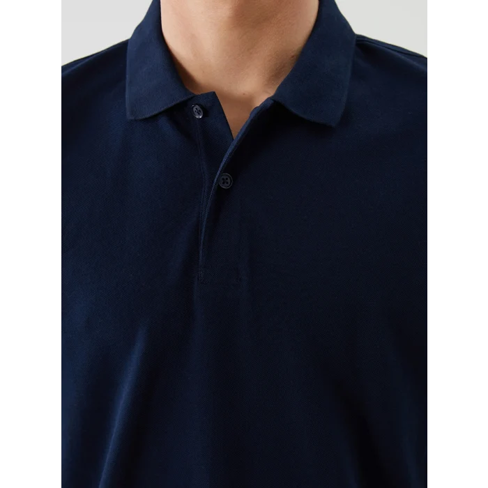 LCWAIKIKI Classic Lacivert Polo Yaka Kısa Kollu Pike Erkek Tişört