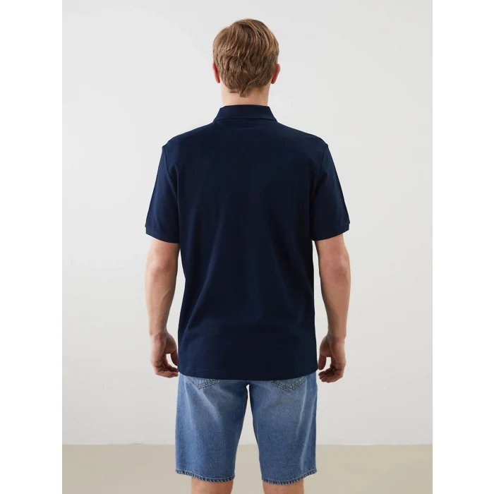 LCWAIKIKI Classic Lacivert Polo Yaka Kısa Kollu Pike Erkek Tişört