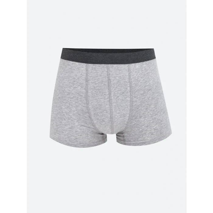LC WAIKIKI Gri Standart Kalıp Pamuklu Esnek Erkek Boxer 3lü