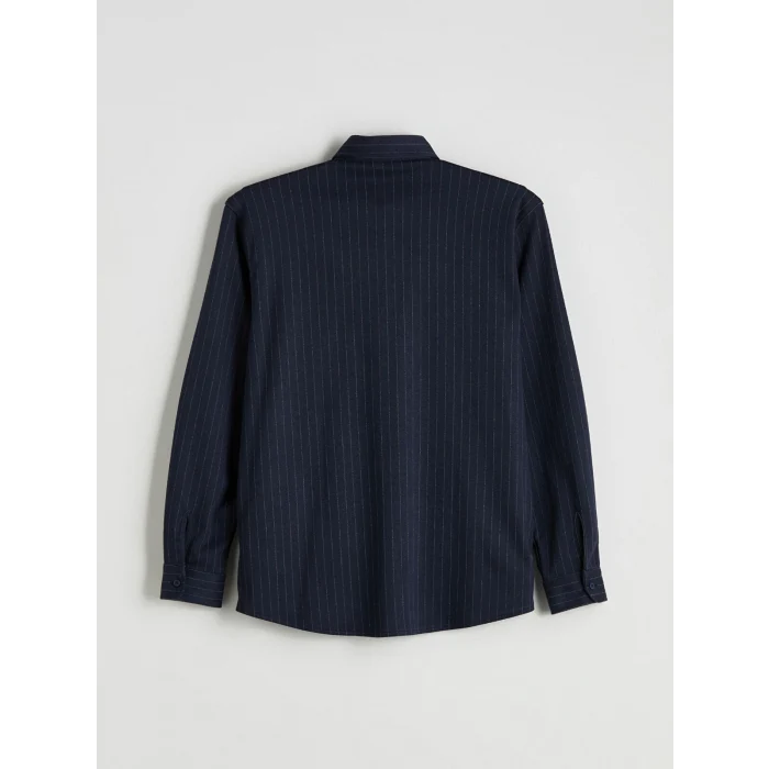 SOUTHBLUE Lacivert Çizgili Uzun Kollu Erkek Gömlek