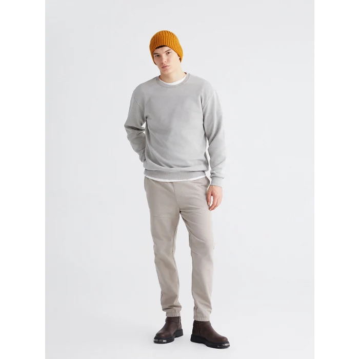 XSIDE Bej Beli Lastikli Erkek Jogger Pantolon