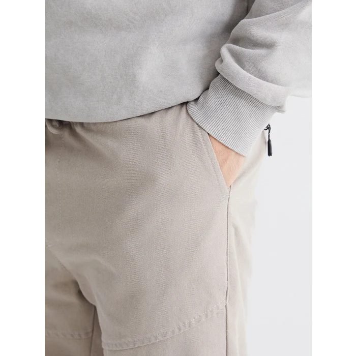 XSIDE Bej Beli Lastikli Erkek Jogger Pantolon