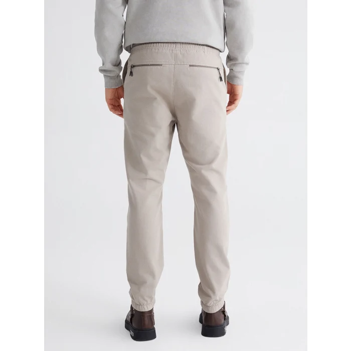 XSIDE Bej Beli Lastikli Erkek Jogger Pantolon