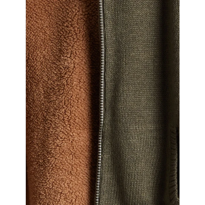 LCW Kids Haki Kapüşonlu Erkek Çocuk Triko Hırka