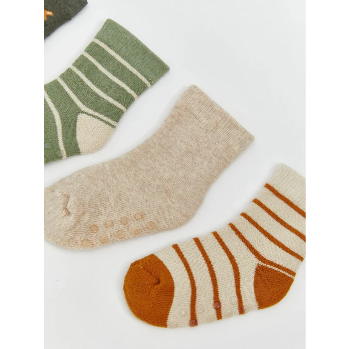 LCW baby Yeşil Erkek Bebek Havlu Soket Çorap 4lü