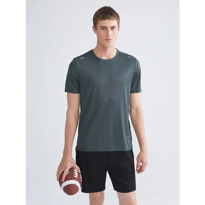 XSIDE ACTIVE Yeşil Bisiklet Yaka Kısa Kollu Erkek Spor Tişört