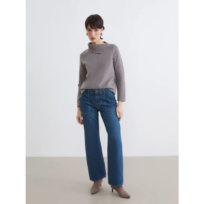 LCW Jeans İndigo Wideleg Kadın Jean Pantolon