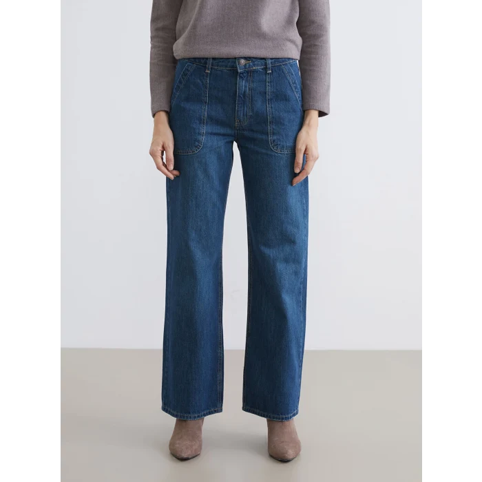 LCW Jeans İndigo Wideleg Kadın Jean Pantolon