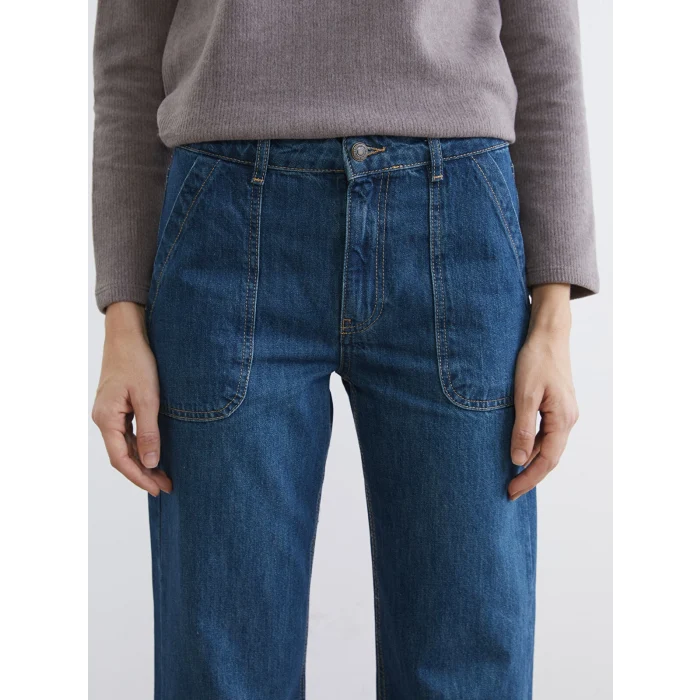 LCW Jeans İndigo Wideleg Kadın Jean Pantolon