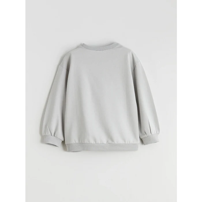 LCW baby Gri Baskılı Erkek Bebek Sweatshirt