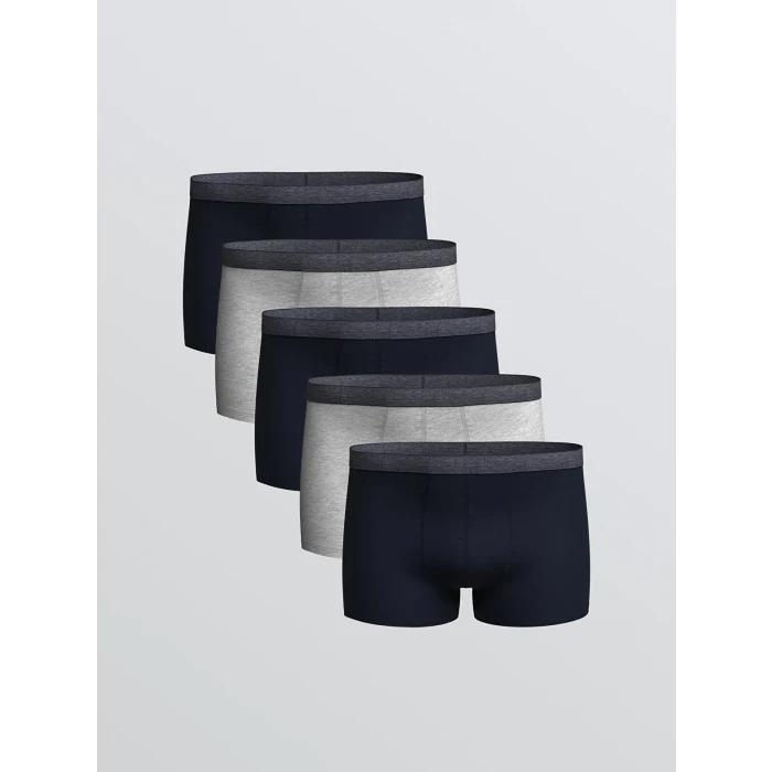 LC WAIKIKI Lacivert Standart Kalıp Pamuklu Esnek Erkek Boxer 5li