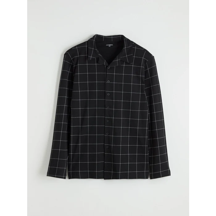 LC WAIKIKI Siyah Standart Kalıp Ekose Erkek Pijama Takım