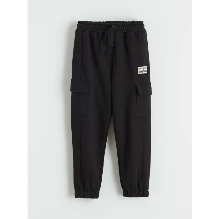 LCW Kids Siyah Kargo Cepli Erkek Çocuk Jogger Eşofman Altı