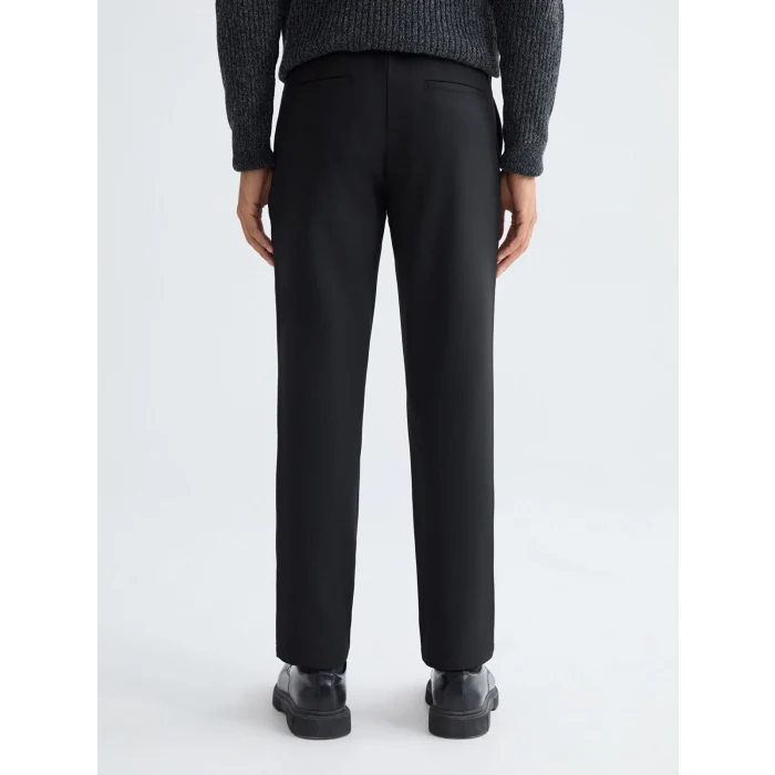 LCW Vision Siyah Standart Kalıp Armürlü Erkek Pantolon