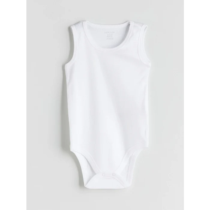 LCW baby Ekru Basic Erkek Bebek Çıtçıtlı Body 3lü