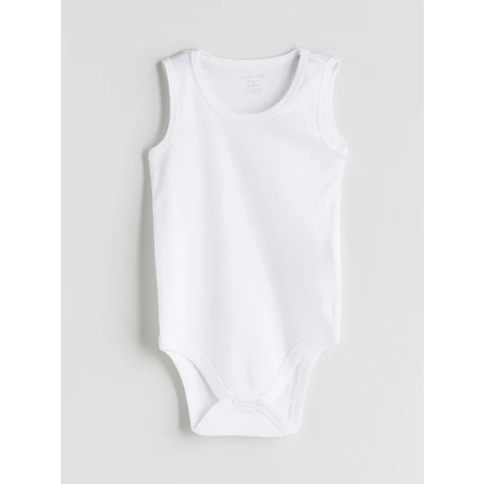 LCW baby Ekru Basic Erkek Bebek Çıtçıtlı Body 3lü